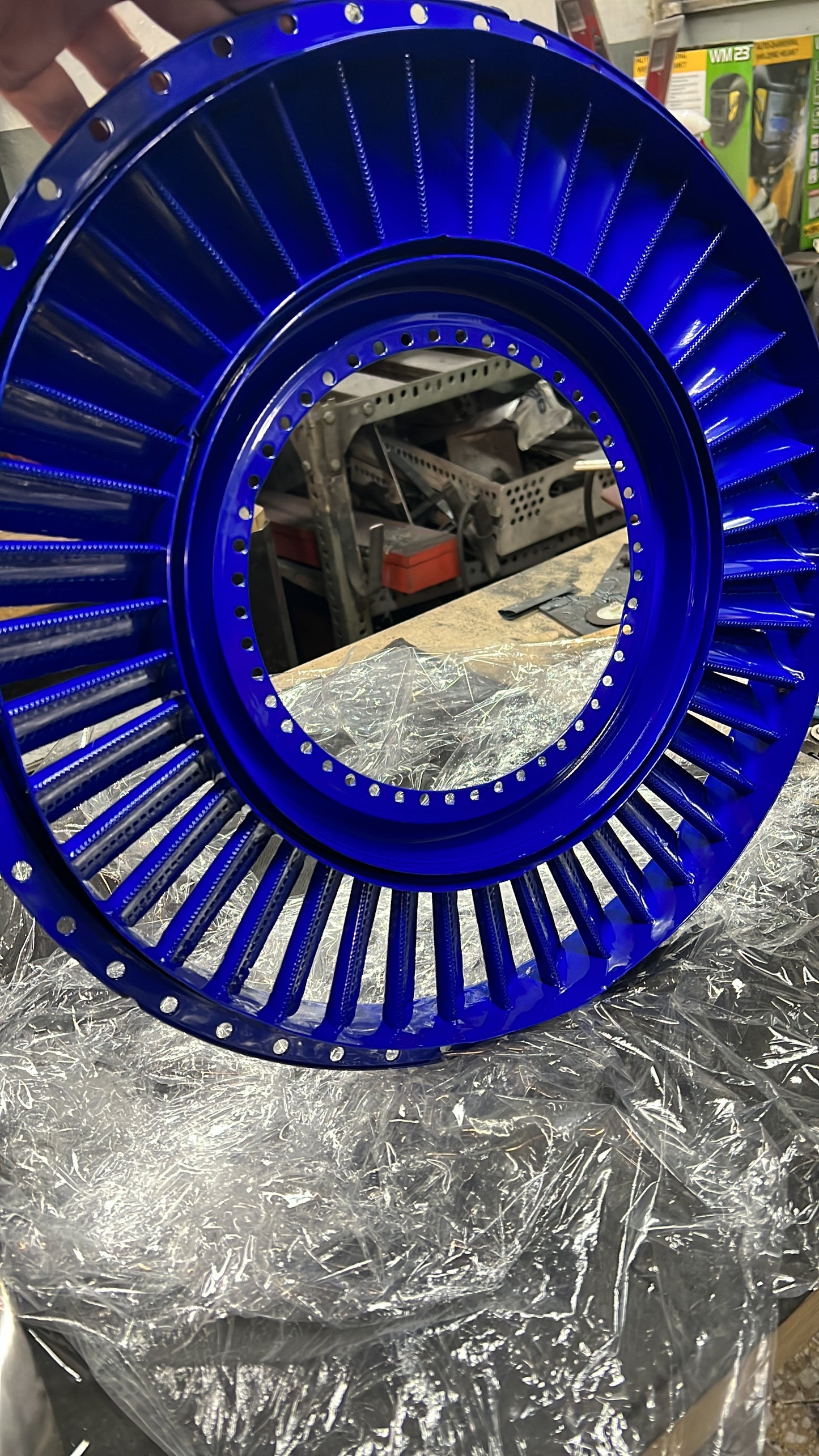 Jet engine turbine stator nozzle mirror