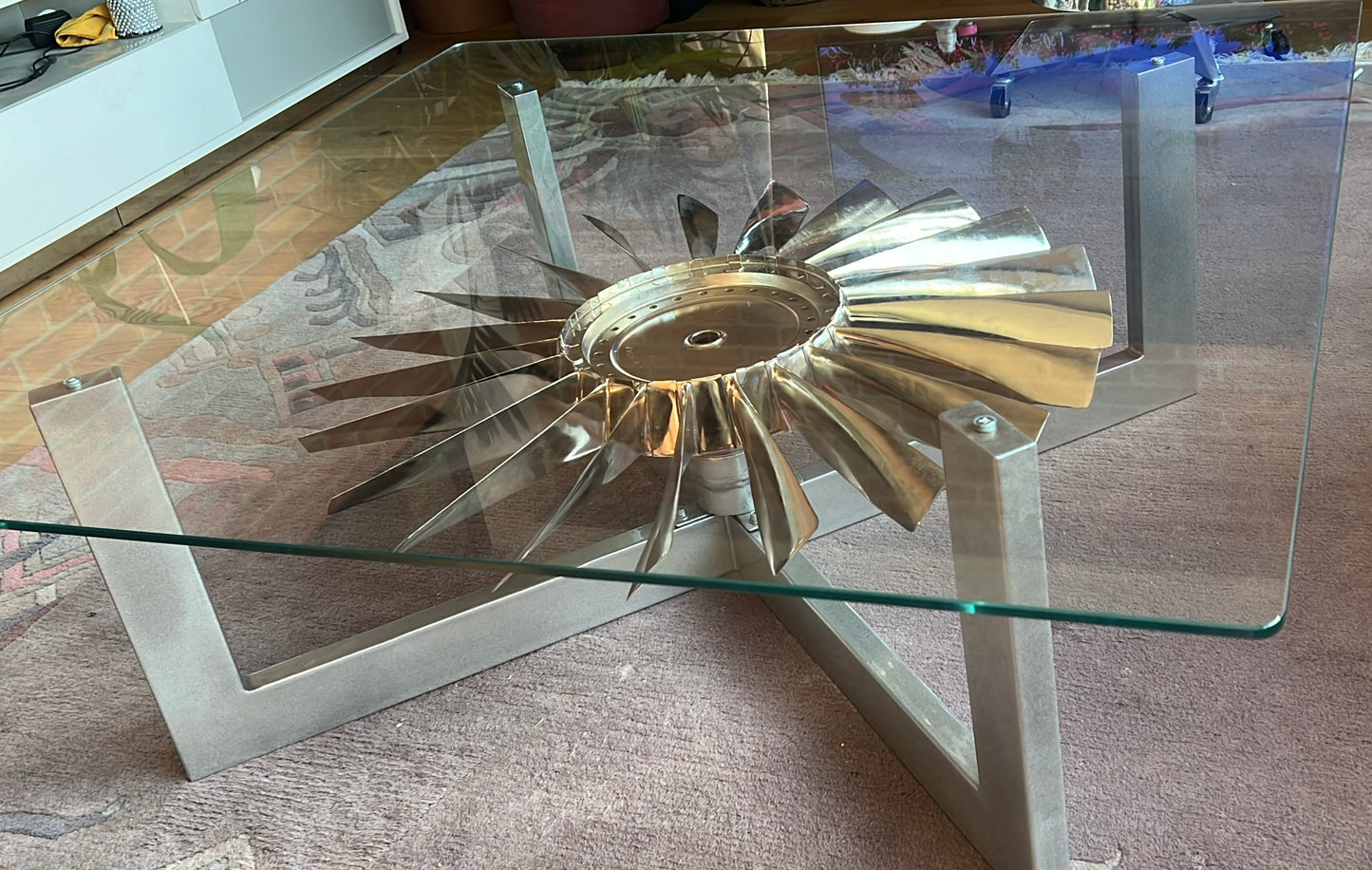Jet Engine fan living room table