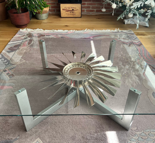 Jet Engine fan living room table